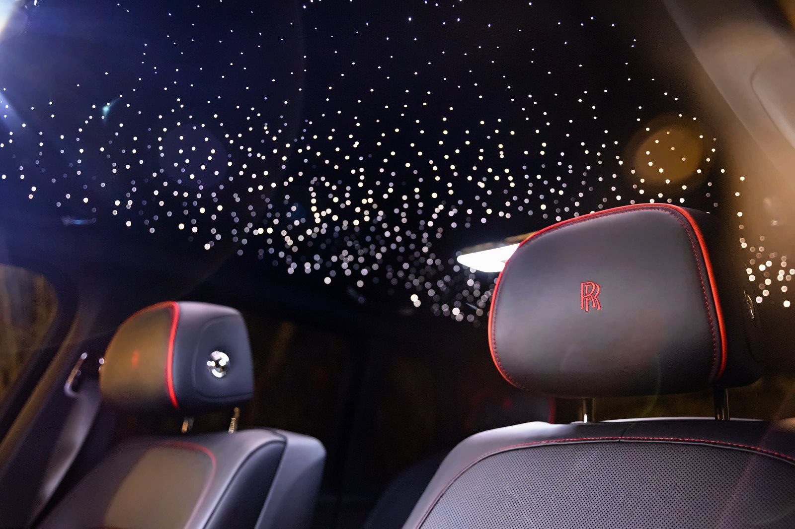 Starlight headliner inside a Rolls-Royce